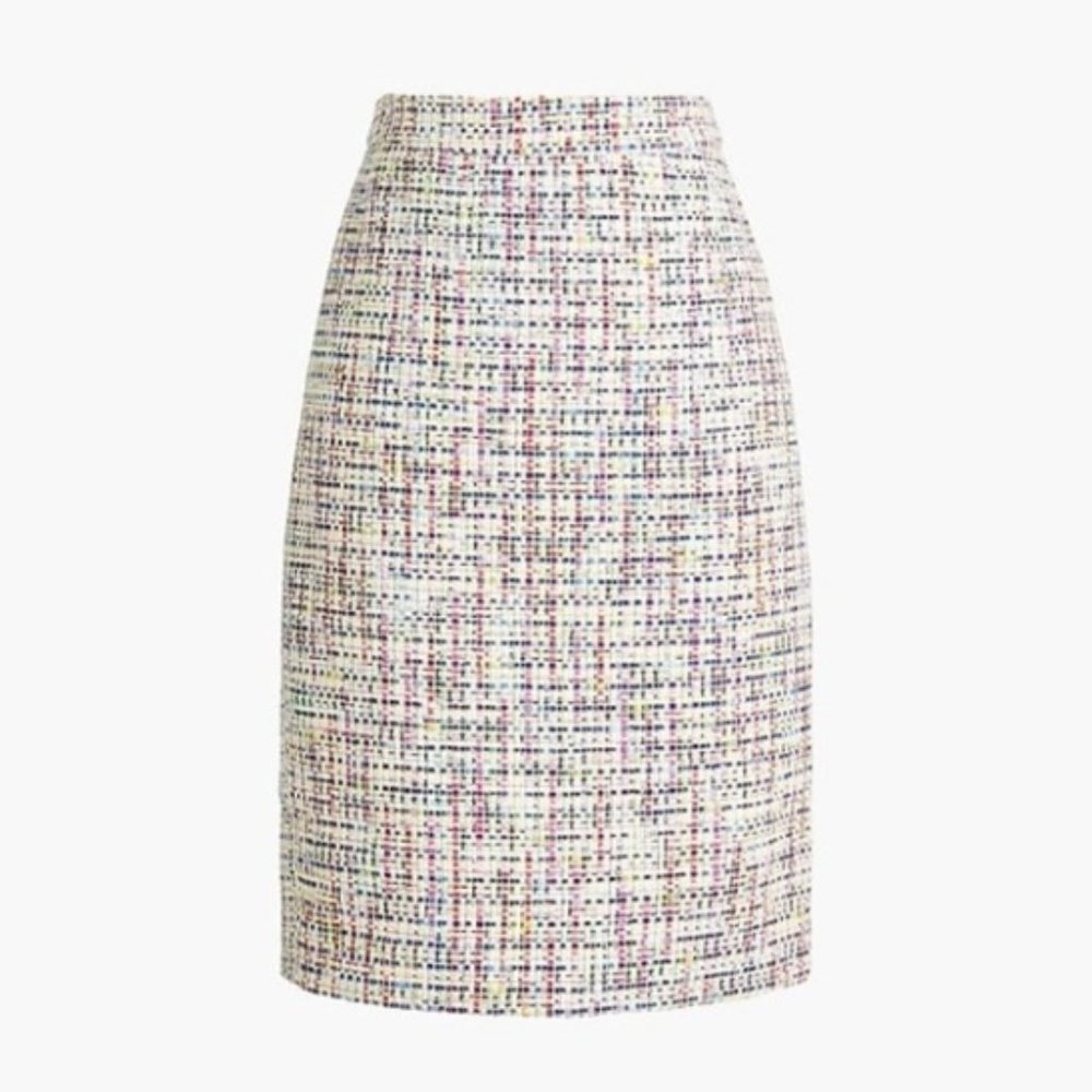 J. Crew Rainbow Tweed Skirt